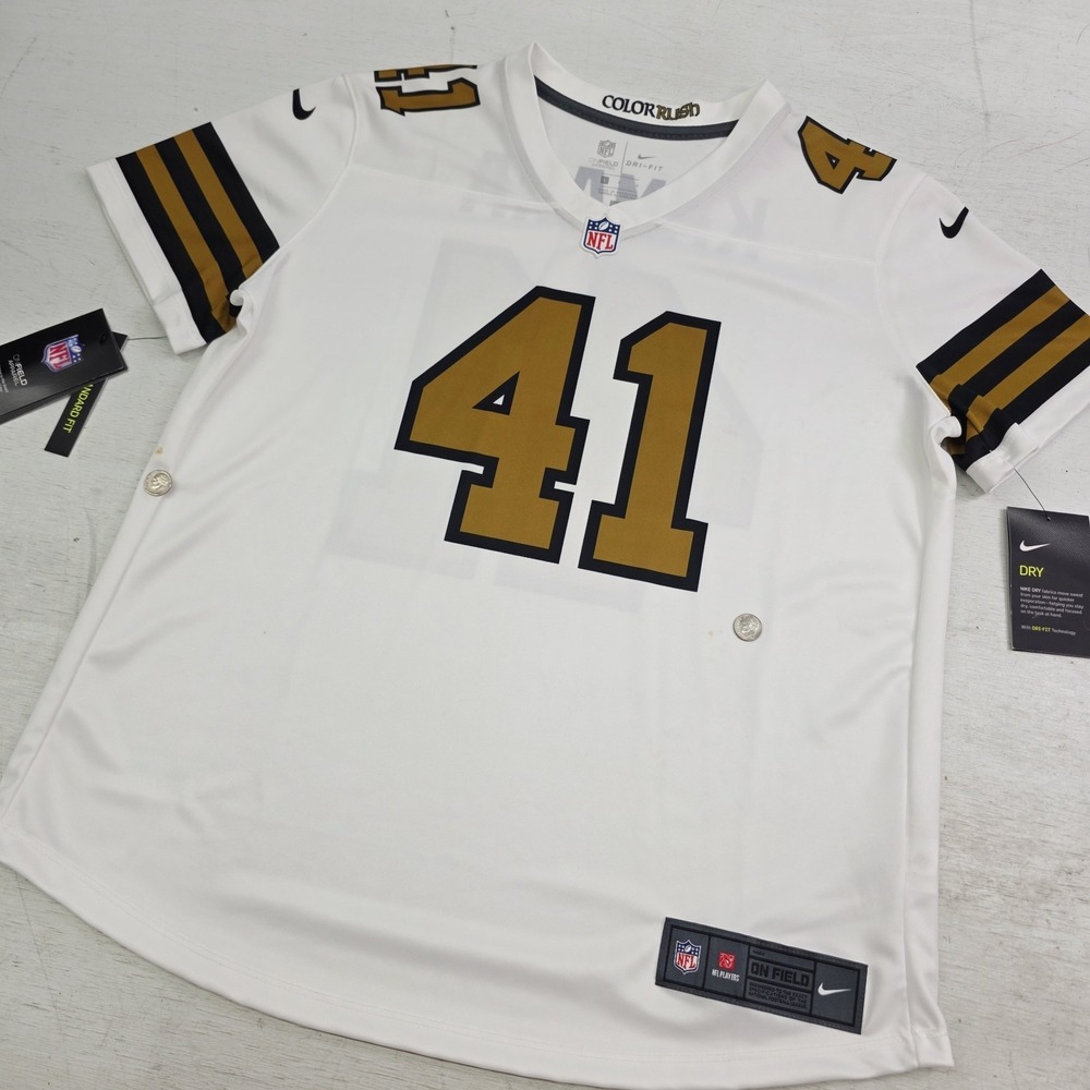 Nike NFL Saints Alvin Kamara #41 Color Rush On Field Womens Jersey Sz L NWD - Picture 4 of 14
